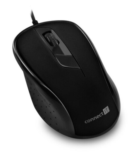 Connect It Cmo-1200-Bk, Høyre Hendt, Optisk, Usb Type-A, 1000 Dpi, Svart