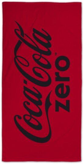 Licens Coca Cola Zero håndkle   70x140 cm   100% bomull   Mykt badehåndkle med Coca Cola Zero logo