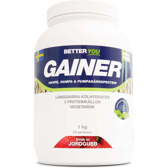 Better You Whole Food Gainer Jordgubb 1000 g Better You Whole Food Gainer Jordgubb 1000 g