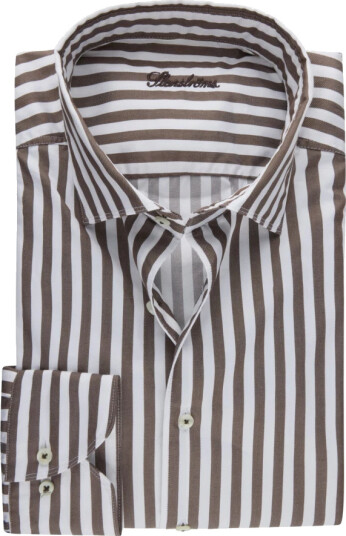 Stenströms Herre Skjorter Brun 2XL,
