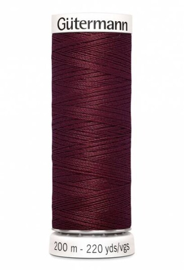 Gütermann Bordeaux 369 Polyester Sytråd 200 m
