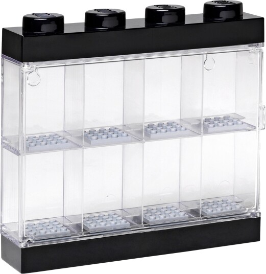 LEGO Displayboks for 8 Minifigurer i Svart Plast, Modell 4065