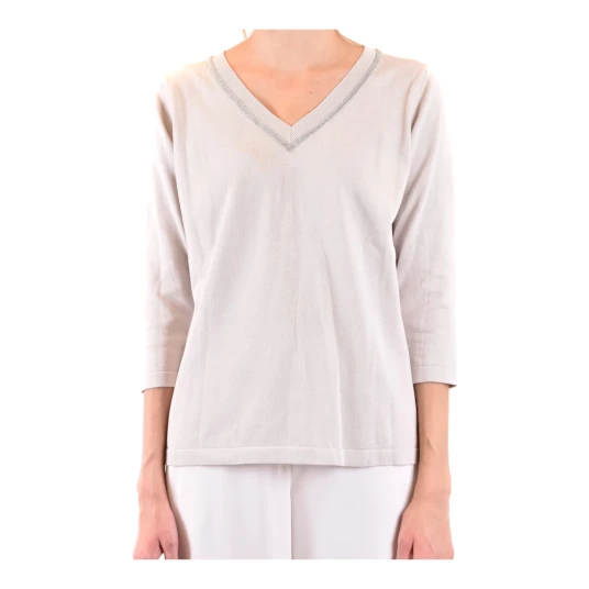 Fabiana Filippi Dame Strikkevarer Beige M, Fabiana Filippi Dame Strikkevarer Beige M,