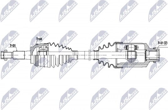 NTY NPW FR 209 Drivaksel NTY NPW FR 209 Drivaksel