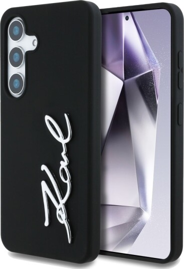 Karl Lagerfeld Mobildeksel til Samsung Galaxy S25 med Signaturlogo Sort