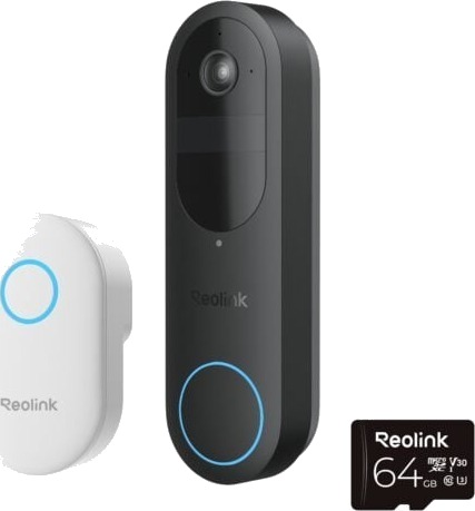 Reolink Videodørklokke 2K WiFi + Chime Svart Reolink Videodørklokke 2K WiFi + Chime Svart