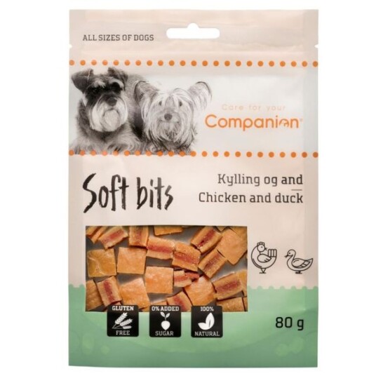 Companion Soft Bits Kylling & And 80g Glutenfrie Hundegodbiter Companion Soft Bits Kylling & And 80g Glutenfrie Hundegodbiter
