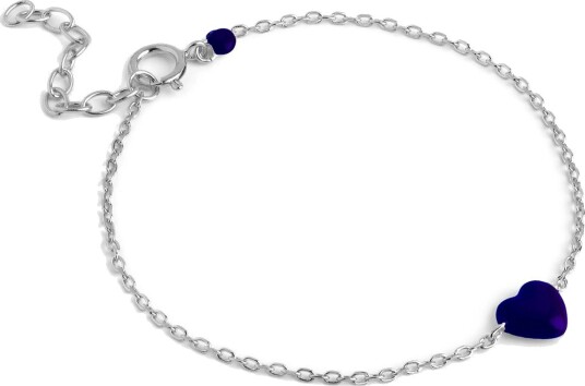 Enamel Copenhagen Amore Bracelet Indigo Blue Sølv farge Blå 150 mm