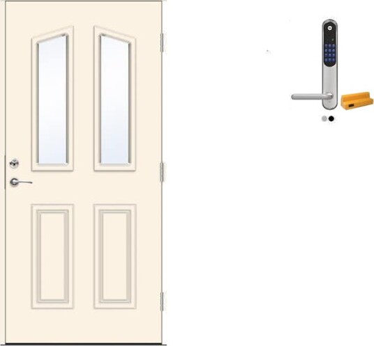 Ytterdør Swedoor Advance-Line Classic Rossini med Yale Doorman Classic Home