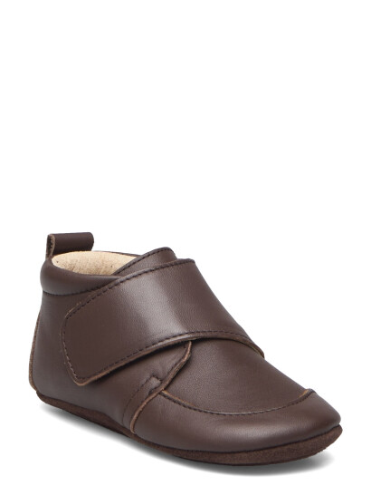En Fant Baby Leather Slippers - Brown - 24 En Fant Baby Leather Slippers - Brown - 24