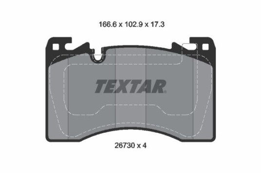 Bremseklosser TEXTAR 2673001 Bremseklosser TEXTAR 2673001