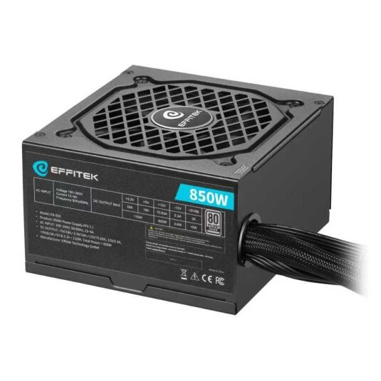 Effitek Netzteil 850W Silver Atx 3.1 Pci 5.1 EB 850 Effitek Netzteil 850W Silver Atx 3.1 Pci 5.1 EB 850