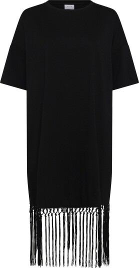 Vila Vikata 2/4 Oversize Fringe Dress Black XS
