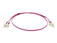 MicroConnect OM4 Fiberoptisk Nettverkskabel 3 m ST/UPC Halogenfri Erika Violet