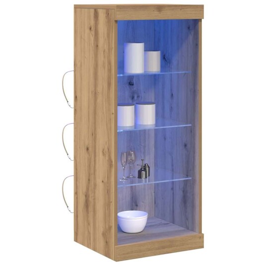 Sideboard med LED belysning i artisan eik 41x37x100 cm Sideboard med LED belysning i artisan eik 41x37x100 cm