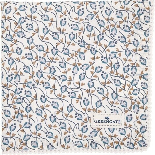 Greengate Addison tøyserviett/brikke 40x40 cm blonder white