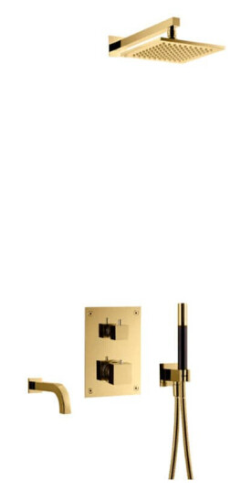 Tapwell Box8368 Square ED2 Takdusj Innbygging Oksiderende Messing (TA-9422040)