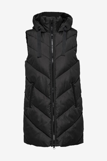 JDY - Vest jdySkylar Padded Hood Waistcoat Otw - Svart JDY - Vest jdySkylar Padded Hood Waistcoat Otw - Svart