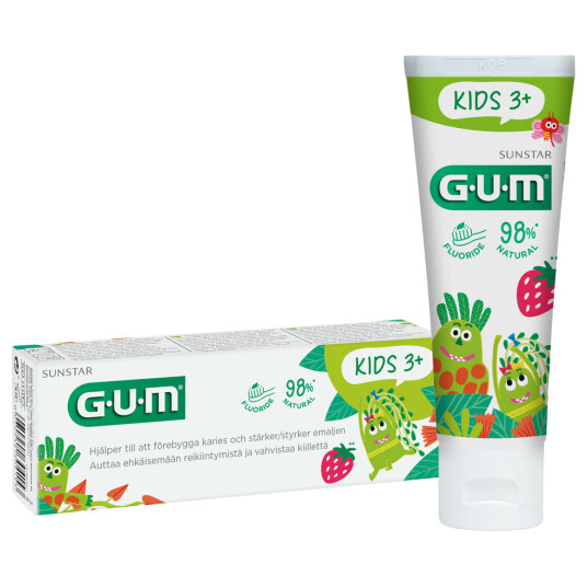 GUM Barnetannkrem Barn Strawberry 3+ 50 ml GUM Barnetannkrem Barn Strawberry 3+ 50 ml