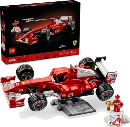 Lego Icons 11375 Ferrari F2004 Byggesett med Michael Schumacher