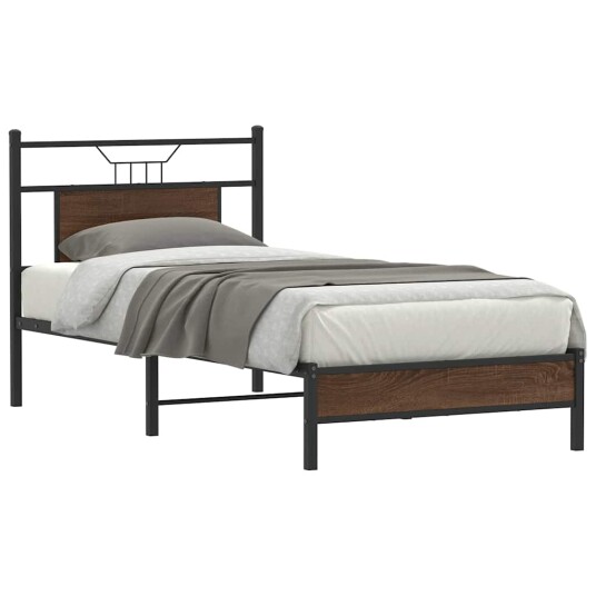  Sengeramme uten madrass brun eik 90x190 cm konstruert tre 4106990