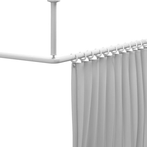 Pressalit Care dusjforhengstang, 120x120 cm, hvit