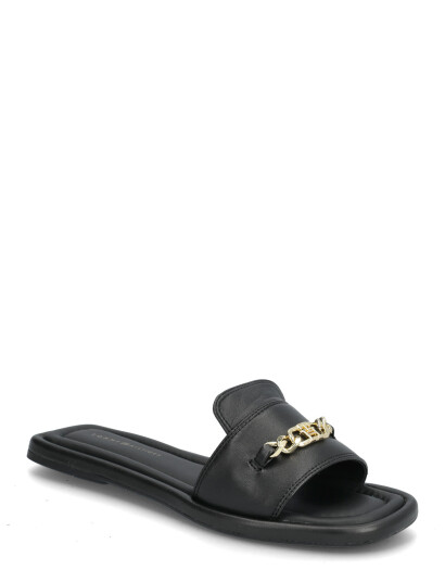 Tommy Hilfiger Leather Horsebit Mule Black 41