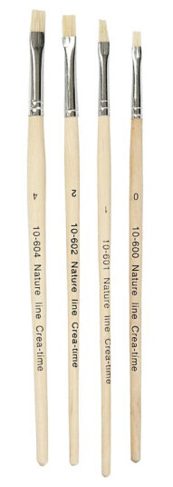 Pensler Creativ Company Natur Line Nr 00-1-2-4 Korte Skaft 4 Stk/1 Pk