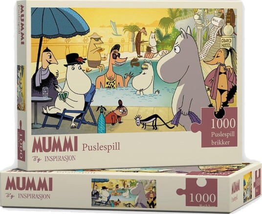 Puslespill 1000 Mummi i Bassenget Puslespill 1000 Mummi i Bassenget