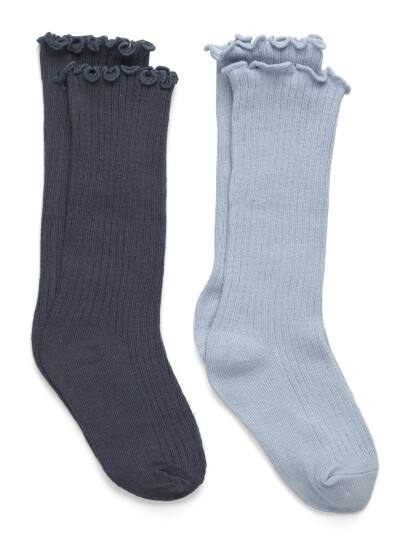 Mango 2 Pack Ribbed Socks - Grey - 3-4
