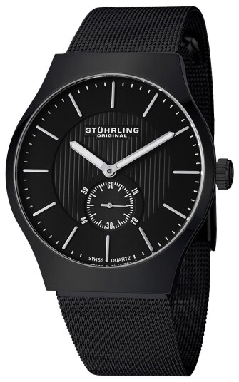 Stührling Original Herreklokke 125G.335B1 Classic Albion Sort/Stål