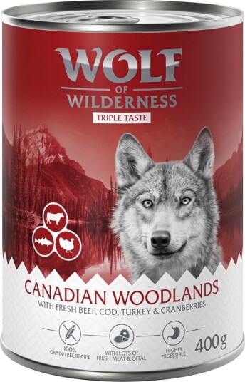 Wolf Of Wilderness Våtfôr Triple Taste Triple Taste Canada 6 X 400 G