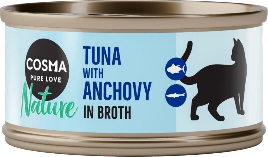 Cosma våtfôr Nature Tunfisk med ansjos 48 x 70 g