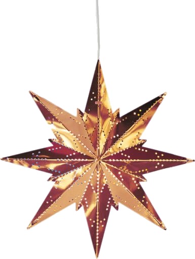 Star Trading Mini julestjerne med lys 25 cm kobber