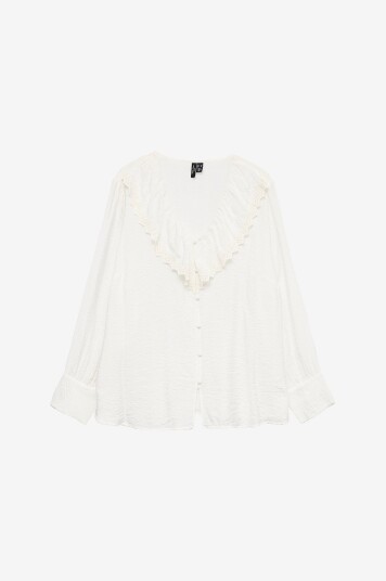 Vero Moda Curve   Bluse vmcBilly LS   Hvit