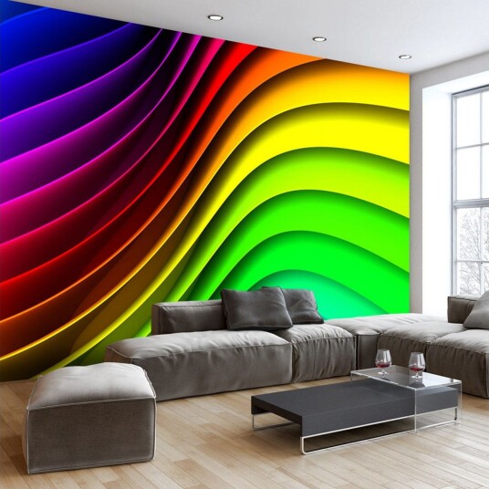 Fototapet Rainbow Waves 200x140 - Artgeist sp. z o. o.