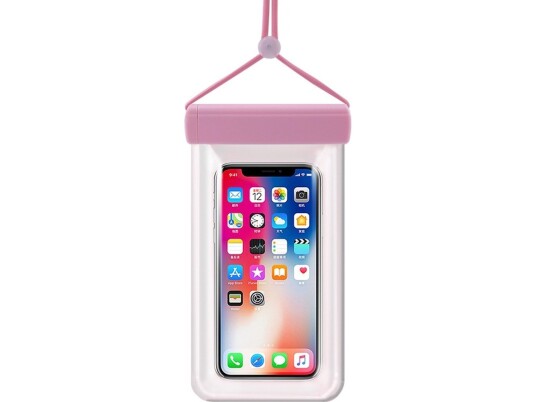 Waterproof Phone Case 115 Mm X 220 Mm Bag For Pool Beach Bright Pink