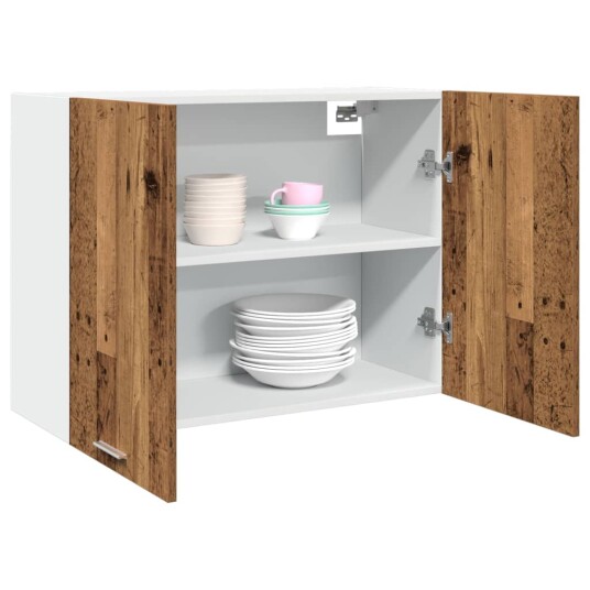  Hengende skap gammelt tre 80x31x60 cm konstruert tre 8721158436351