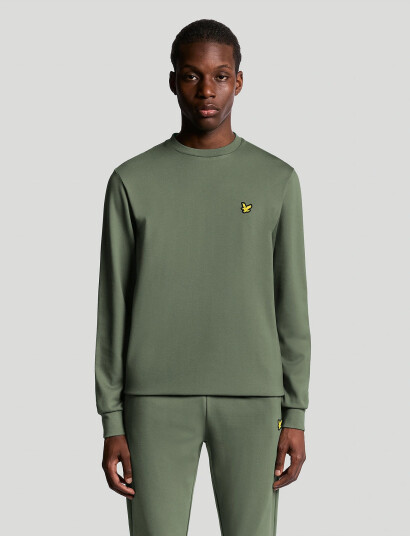 Lyle & Scott Sport Crew Neck Fly Fleece - Khaki green - S