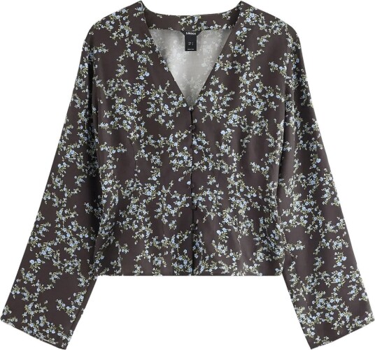 Lindex Figure Fit Blouse DARK BROWN L