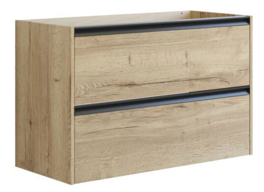 Dansani Inzo Classic Servantskap med Integrert Grep 2 Skuff Natur eik / 100cm