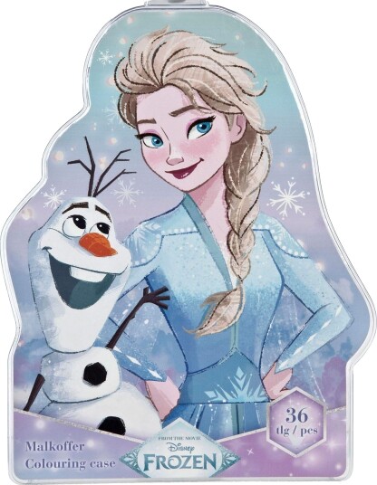 Disney Frozen Malesett Med Fargeblyanter Og Tusjer 36 Deler