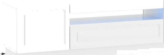 vidaXL LED TV skap Høgglans hvit Konstruert tre