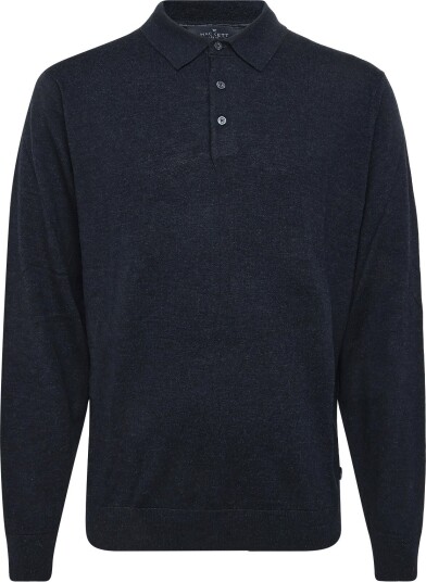 Hackett London Merino Silk Ls Polo   OLD NAVY   M