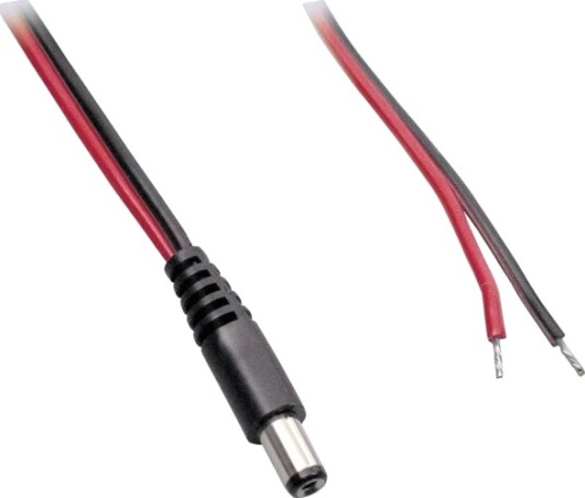 Bkl Electronic Lavvolt-Tilkoblingskabel Lavspenningskontakt Åpen Ende 2.50 Mm 1.00 M 1 Stk