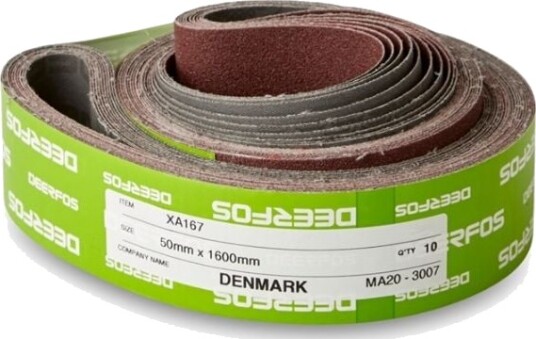 10 stk. Lerret slipebånd 50x1600mm Korn P40