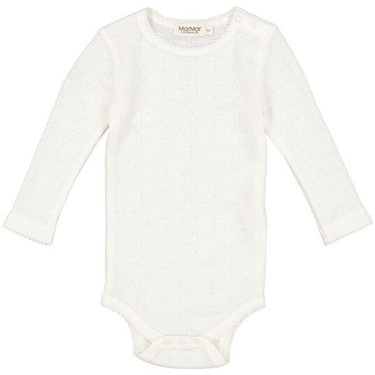 MarMar Wool Pointelle Natural Benedikte Body 2 år/92