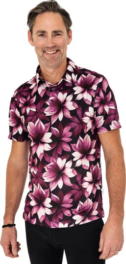 Func Factory Printed Golf pologenser herre Velvet Flowers (888) Small