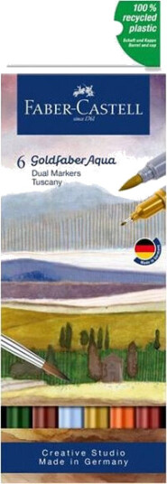 Faber-Castell Goldfaber Aqua Dual Marker 6-sett Tuscany