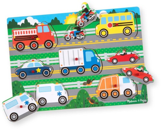 Melissa & Doug Knottepuslespill Av Tre Kjøretøy 8 Deler Melissa & Doug Knottepuslespill Av Tre Kjøretøy 8 Deler